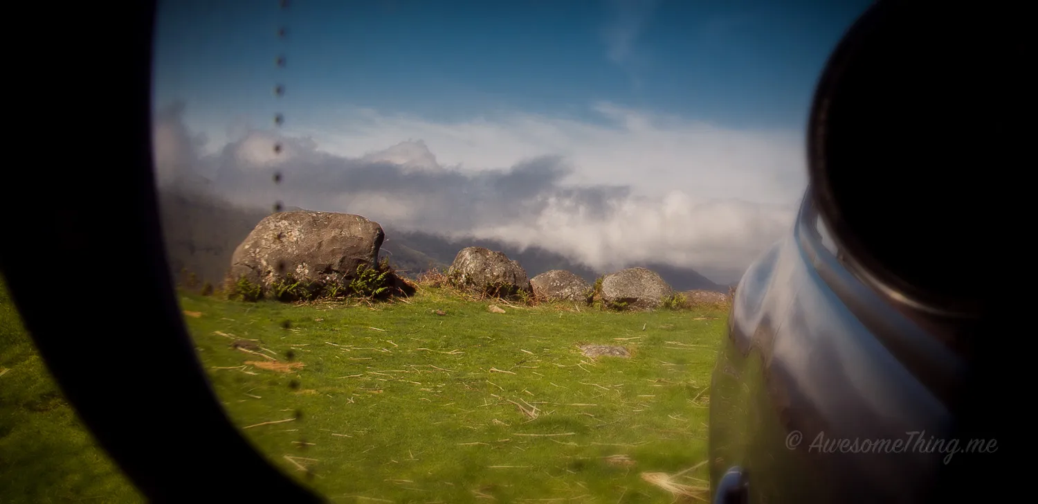 view from the rear mirror