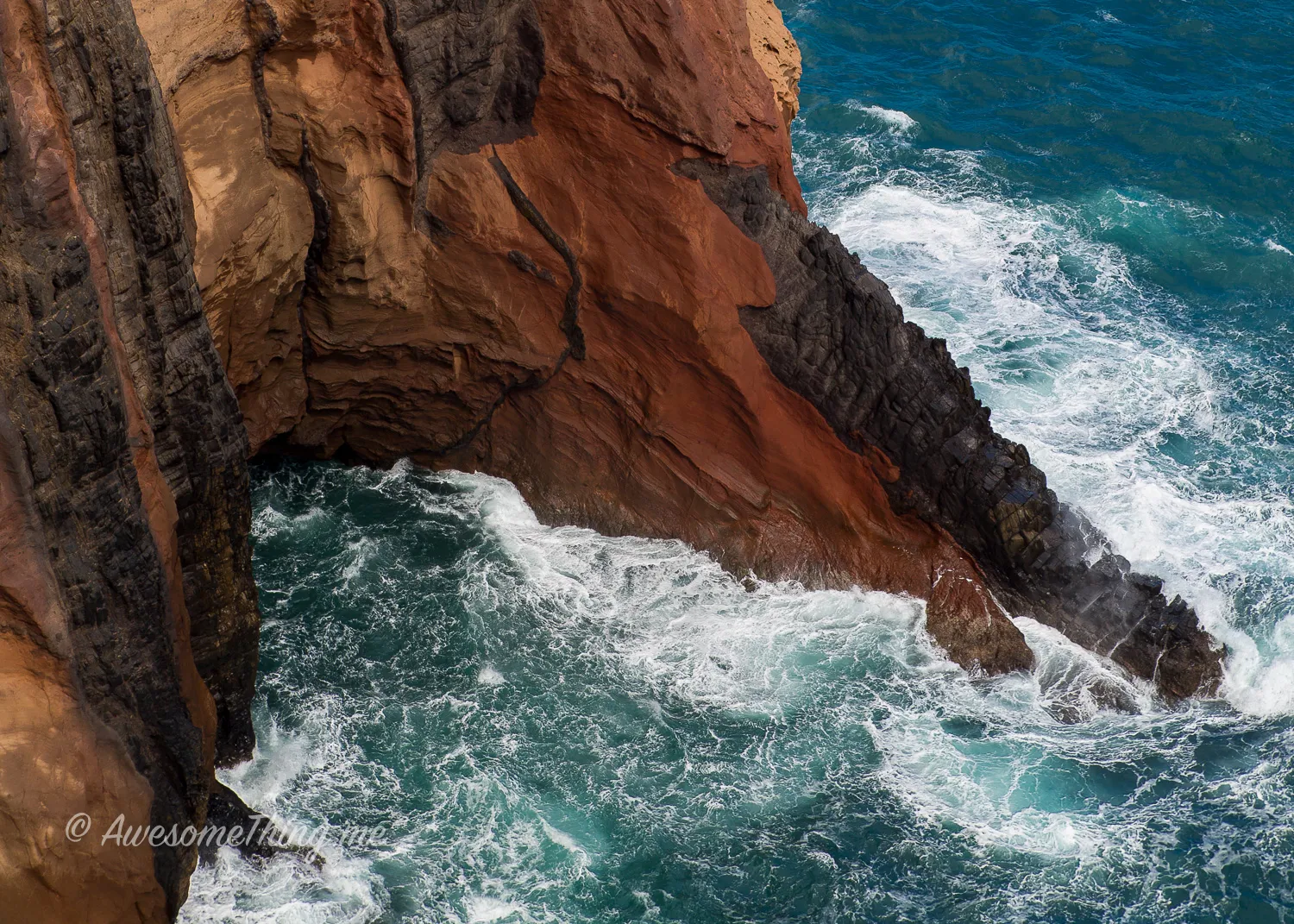 rocks and waves