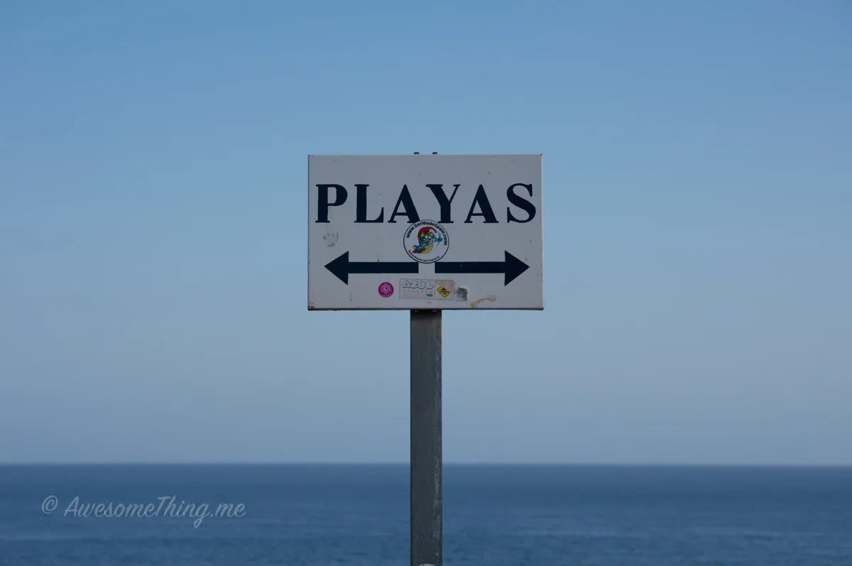 Spain Beach Sign
